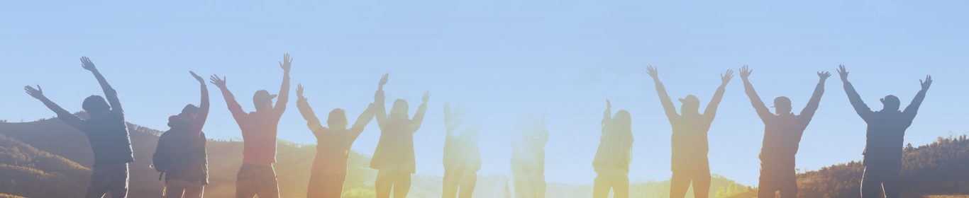 group of people jumping